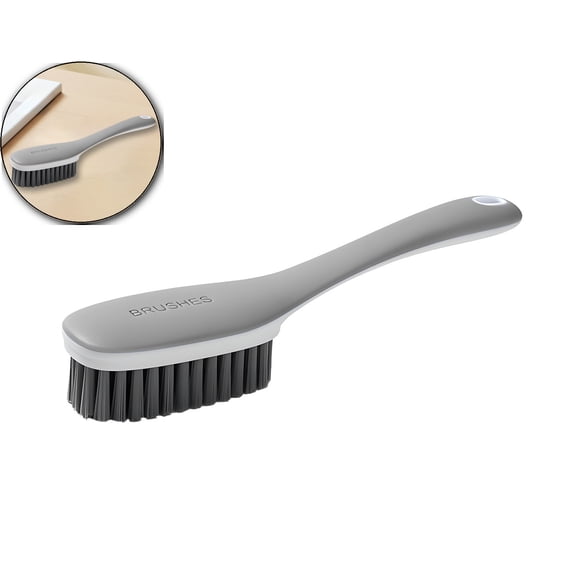 Dvruxg Hard Bristle Shoe Brush for Cleaning Sports Shoes, Casual Shoes & Leather – Long-Lasting Stain Remover with Comfort Handle & Hanging Design – Mini Portable Shoe Cleaning Tool