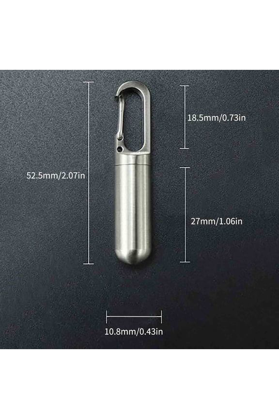 Key Fob Case - Mini Aluminium Key Chain for Men and Women, Round Bag Box Design for Convenient Key Storage