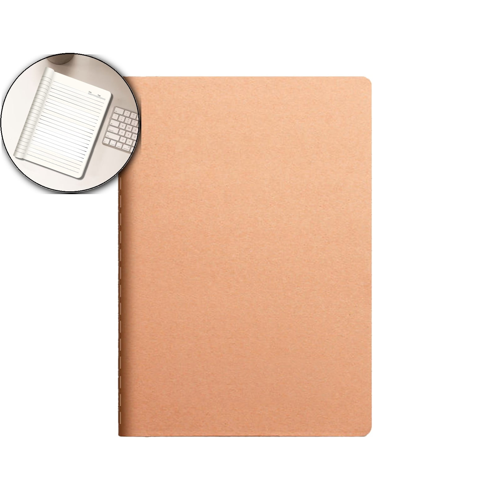 Dvruxg Kraft Paper Notebook – A5/B5/A4 Size Student Reading Diary with ...