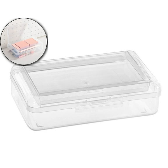 Dvruxg Large Capacity Clear Box, Double Layer Large Capacity Case, Hard Case with Snap-tight Lid, Clear Crayon Box for Office Supplies Storage Boxes