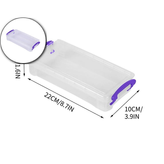 Dvruxg Large Capacity Plastic Box Clear Plastic Stationery Case Crayon Box with Snap Tight Lid Watercolor Pen Storage Brush Organizer Drawing Tools Container