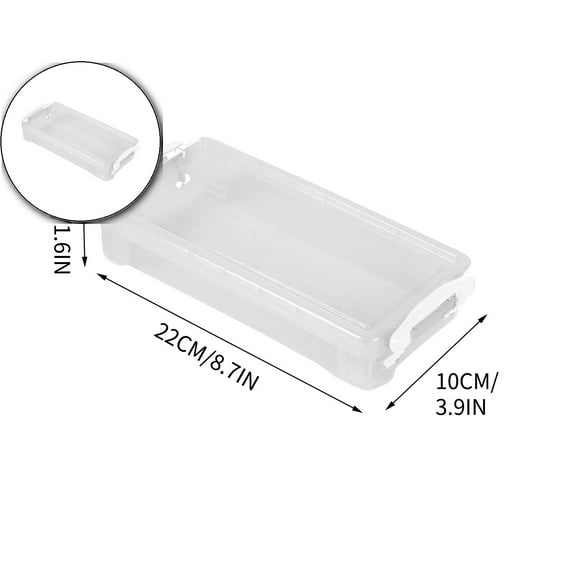 Dvruxg Large Capacity Plastic Box Clear Plastic Stationery Case Crayon Box with Snap Tight Lid Watercolor Pen Storage Brush Organizer Drawing Tools Container