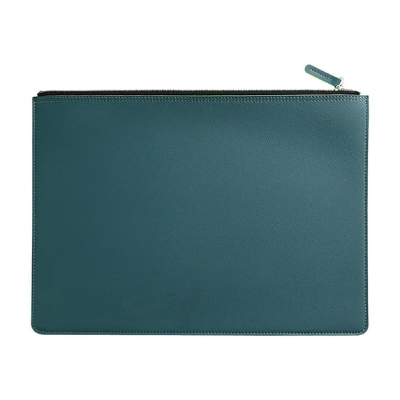 Dvruxg Leather Document Bag with Water-Resistant Design - Feel File Folder for Men & Women, Waterproof Office Briefcase Storage Bag for Work, Travel & Business Meetings