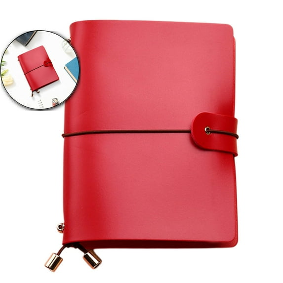 Dvruxg Leather Journal Notebook, Writing Notebook, Versatile Diary, 5.3x 4.1 Inch Travel Diary Handmade Passport Travelers Journal for Men and Women
