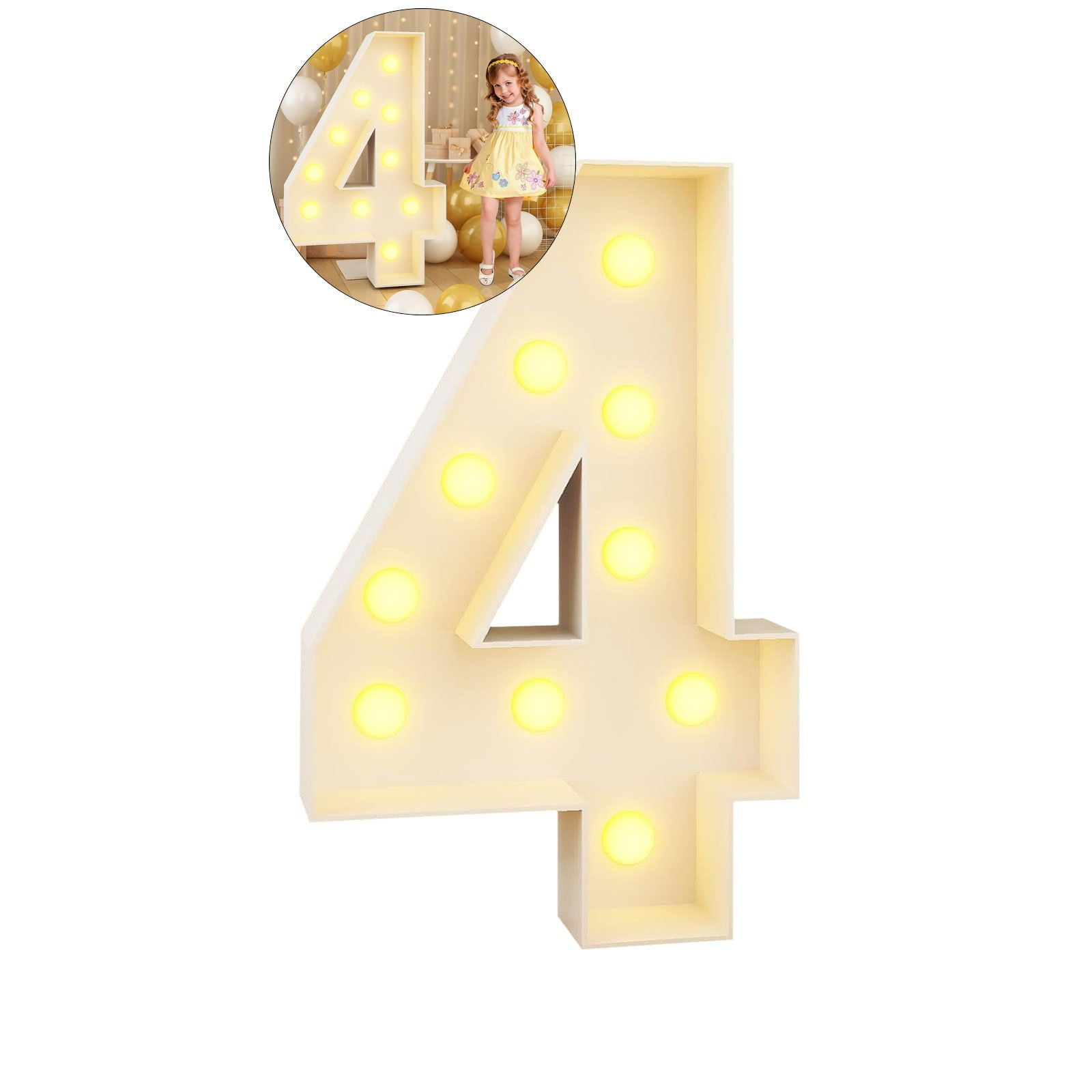 Dvruxg Light Up Large Numbers with Lights Giant Mosaic Marquee Frame Letter for Birthday Party Decorations Pre-Cut Cardboard Thick Foam Board Sign Anniversary New Year Graduations