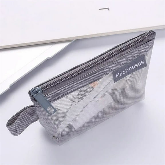 Dvruxg Nylon 3D Triangular Pencil Case - Zippered Large Capacity Key & Card Pouch (11.9*8.1CM)