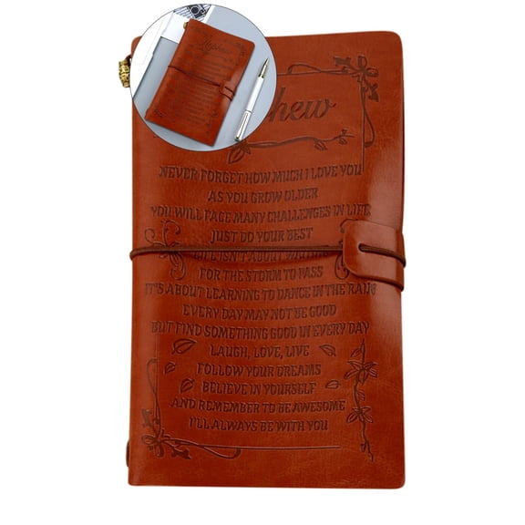 Dvruxg Personalized Leather Journal - Reusable Notebook with Thick Paper, 7.8x4.7 Inches - Perfect Graduation, Birthday & Christmas Gift - Sketchbook Diary Travel Journal