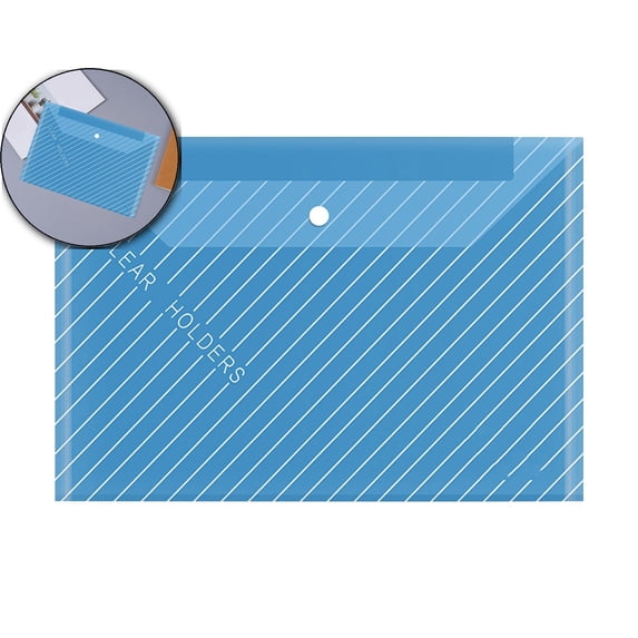 Dvruxg Plastic Envelopes File Folders Document Organizer Transparent Waterproof Reusable File Folders for A4 Letter Sized Documents, Receipts, Photos & Office Use