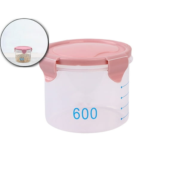 Dvruxg Plastic Food Storage Containers, Airtight Food Storage Containers with Lids for Kitchen Organization, Overnight Oats Containers with Lids, Reusable Salad Dressing Container for Pantry