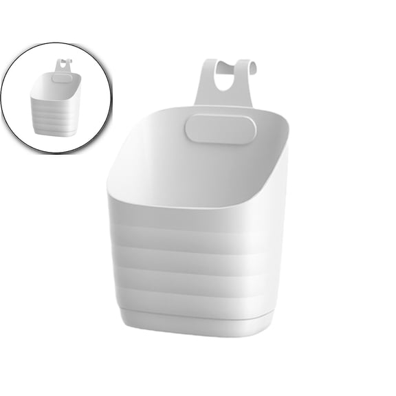 Dvruxg Plastic Hanging Basket for Kitchen, Over Cabinet Door Organizer with Removable Hook, Stackable Wall Mounted Storage Shower Caddy, No Drilling Shelf Bins for Food Bathroom Pantry