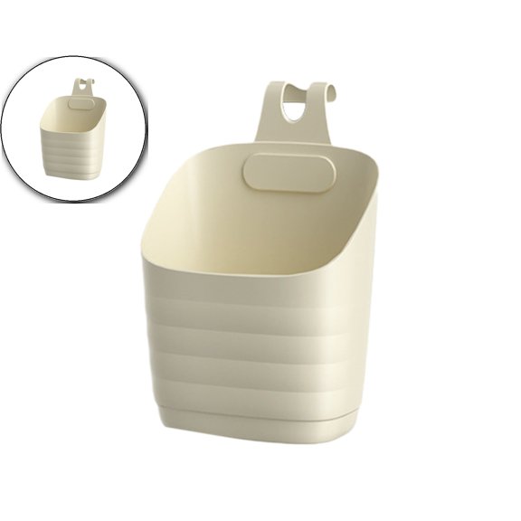 Dvruxg Plastic Hanging Basket for Kitchen, Over Cabinet Door Organizer with Removable Hook, Stackable Wall Mounted Storage Shower Caddy, No Drilling Shelf Bins for Food Bathroom Pantry