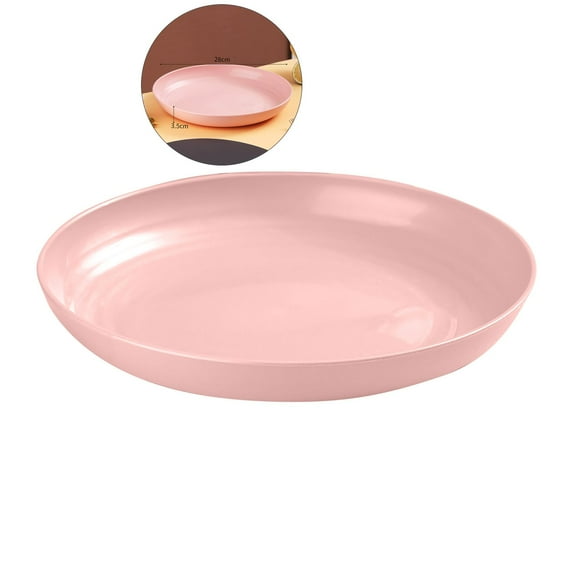 Dvruxg Plastic Plate, Dinner Plate Plastic Plates Reusable Dishwasher & Microwave Safe for Restaurants Kitchen Food Outdoor Camping