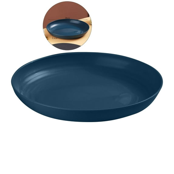 Dvruxg Plastic Plate, Dinner Plate Plastic Plates Reusable Dishwasher & Microwave Safe for Restaurants Kitchen Food Outdoor Camping