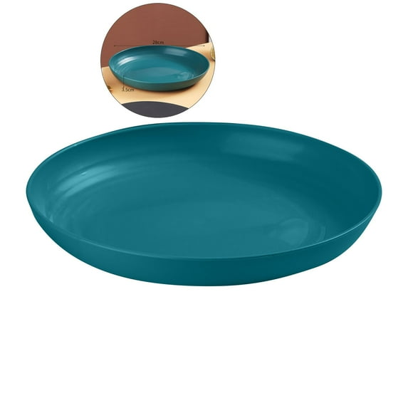 Dvruxg Plastic Plate, Dinner Plate Plastic Plates Reusable Dishwasher & Microwave Safe for Restaurants Kitchen Food Outdoor Camping