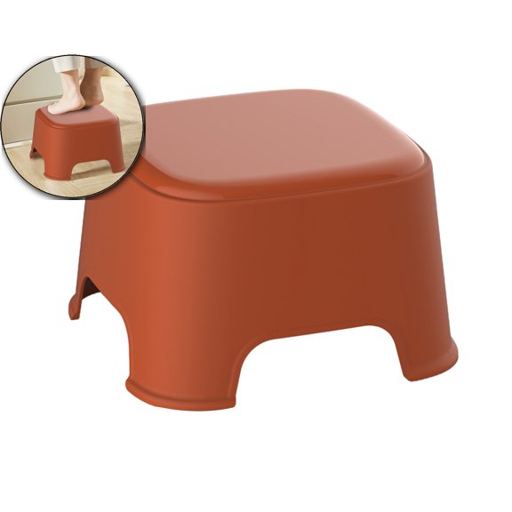 Dvruxg Plastic Step Stool, Small Portable Step Stool, Thickened Foot Stool with Non Slip Pads, Multifunctional Seat Stool Sturdy and Lightweight for Living Room Bathroom Kitchen