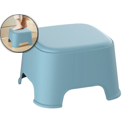 Dvruxg Plastic Step Stool, Small Portable Step Stool, Thickened Foot Stool with Non Slip Pads, Multifunctional Seat Stool Sturdy and Lightweight for Living Room Bathroom Kitchen
