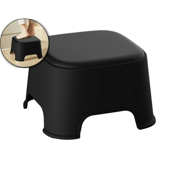 Dvruxg Plastic Step Stool, Small Portable Step Stool, Thickened Foot Stool with Non Slip Pads, Multifunctional Seat Stool Sturdy and Lightweight for Living Room Bathroom Kitchen