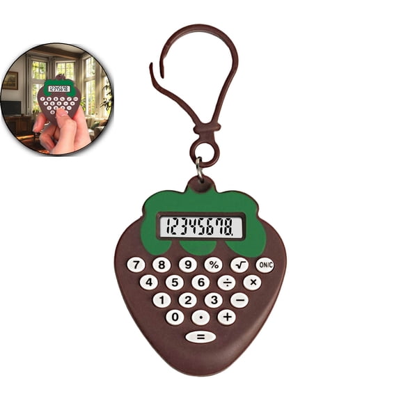 Dvruxg Pocket Calculator Mini Electronic Calculator Strawberry Shape Office Supplies Compact and Lightweight, Portable and Convenient