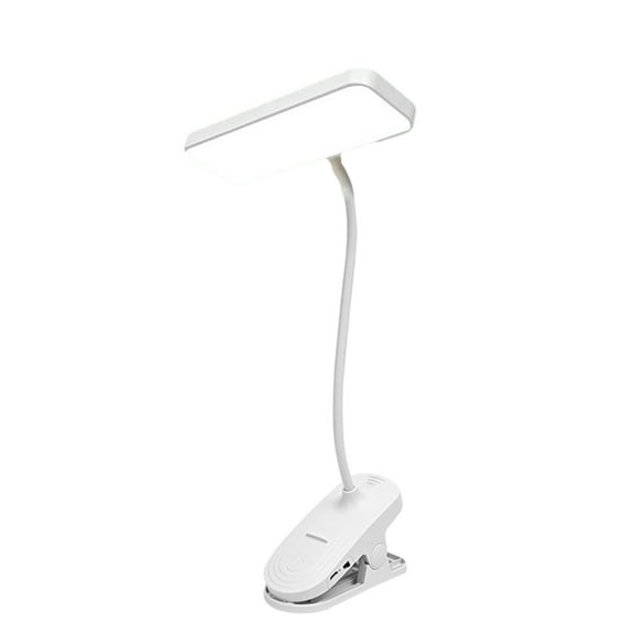 Dvruxg Rechargeable Desk Lamp - 3 Brightness Levels LED Book Light Clip-On Design for College Dorms, Beds, and Work Study
