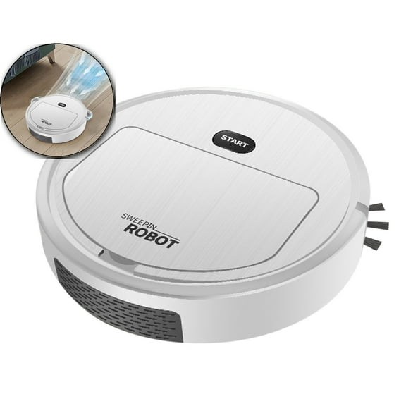 Dvruxg Robot Vacuum Cleaner, Sweeping Robot, USB Smart 3 in 1 Super Thin, Powerful Suction, Quiet, Robotic Vacuum Cleaner(White)