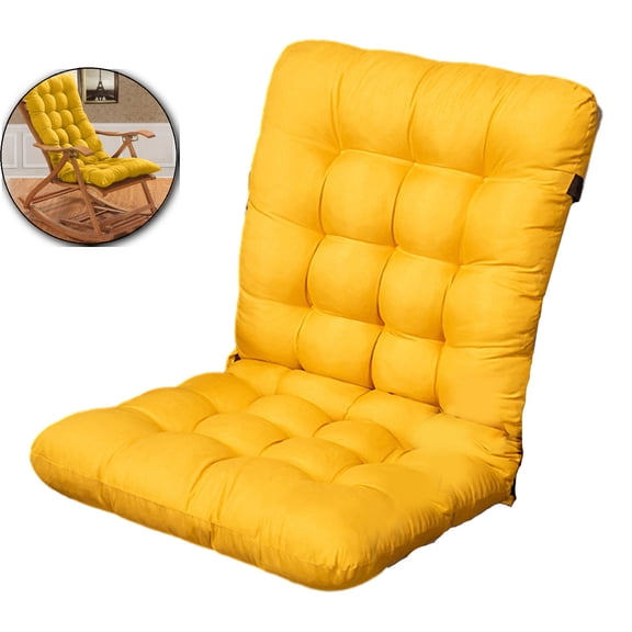 Dvruxg Rocking Chair Cushions High Back Patio Cushion Non-Slip Bottom Tufted Seat Pads with Ties Office Chair Pads Seat Cushion