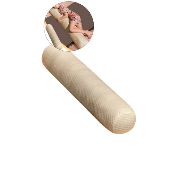 Dvruxg Round Cervical Roll Cylinder Bolster Body Pillow with Removable Washable Long Cylinder Body Pillow for Sleeping, Bed, Leg, Lumbar