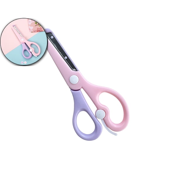 Dvruxg Safety Scissors, Training Craft Scissors, Ergonomic Handle Perfect for Paper Cutting