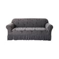 thumbnail image 1 of Dvruxg Seersucker Sofa Slipcover with Skirt Ruffle Universal Stretch Sofa Couch Slipcover Easy Fitted Chair Furniture Protector, 1 of 4