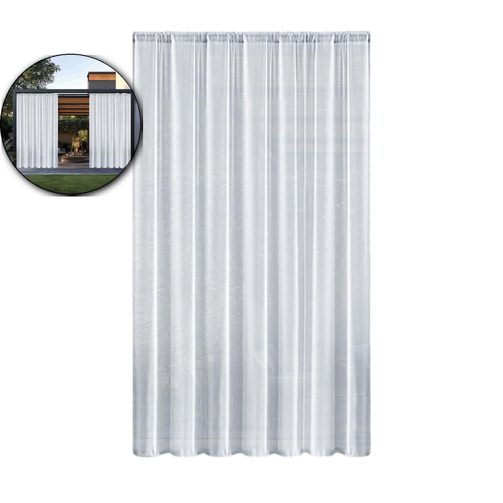Dvruxg Sheer Curtains 84x52 Inches, Panel Polyester Voile Drapes for ...