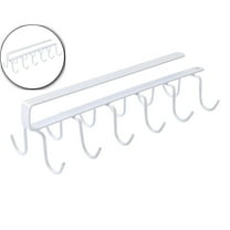 Dvruxg Shelf Mug Hanger, Shelf Mug Hooks Under Cabinet, Under Shelf Mug Rack, Coffee Mug Holder Cup Organizer for Kitchen Cabinets, Nail Free Adhesive Cup Hooks