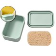 thumbnail image 1 of Dvruxg Silicone Soap Box with Drainage Mat & Sponge – Leak-Proof Travel Soap Container – Portable Plastic Soap Organizer for Bathroom, Gym, Camping & Outdoor Use, 1 of 6