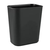 Dvruxg Slim Space-Saving Bathroom Trash Can, 8L Large Capacity Plastic Garbage Bin with Lidless Design, Black or Gray, Ideal for Living Room, Office, Kitchen