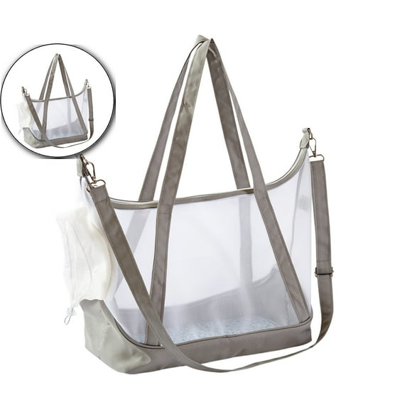 Dvruxg Small Cat Bag - Soft Cat Carrier & Light Dog Crossbody Bag with Shoulder Strap for Pets(Gray)