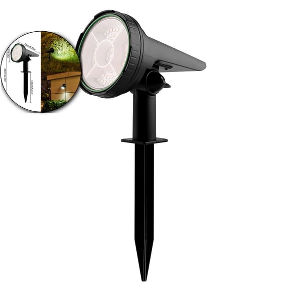 Dvruxg Solar Spot Lights Outdoor, Solar Flood Lights with 3 Modes &Waterproof, Solar Spotlight for Driveway, Backyard