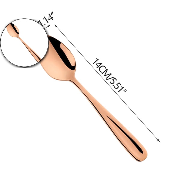 Dvruxg Soup Spoon, Stainless Steel Table Spoon, Round Dessert Spoons, Dinner Spoon for Cereal, Porridge, Yogurt, Dishwasher Safe