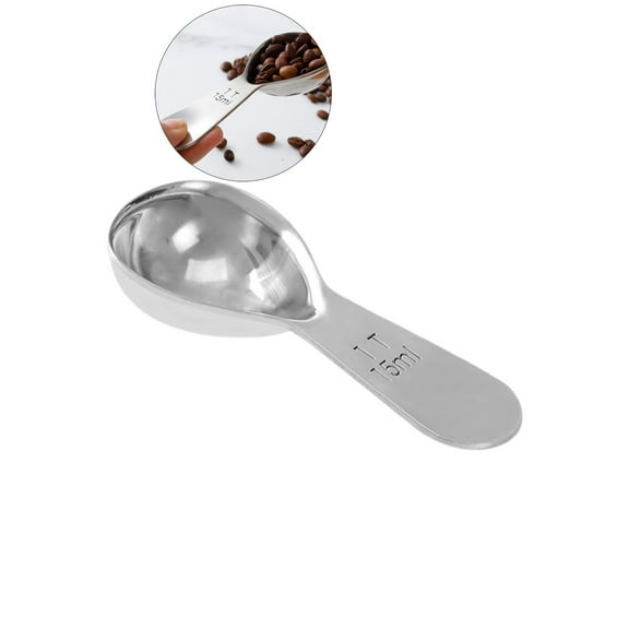 Dvruxg Stainless Steel Coffee Measuring Spoon - Coffee Scoop with Ergonomic Wooden Handle for Tea, Baking, and Seasoning