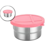 Dvruxg Stainless Steel Snack Containers for Salad Dressing Container To Go Small Snack Box with Silicone Lids Easy Open LeakProof Reusable Metal Lunch Box