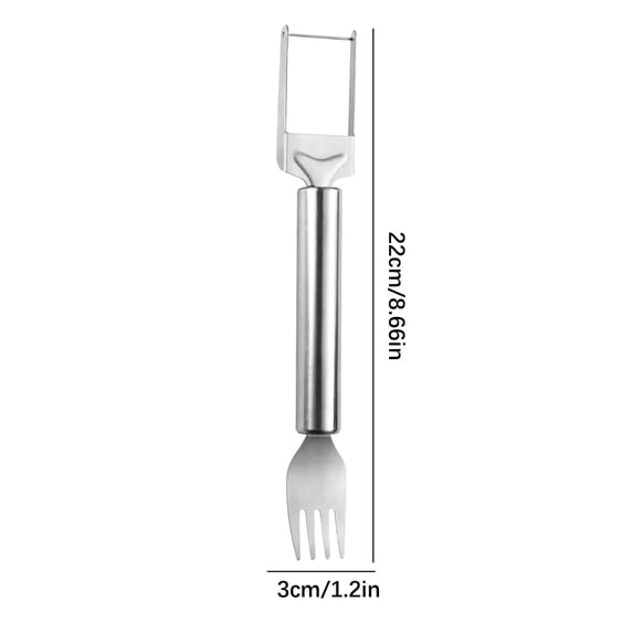 Dvruxg Stainless Steel Watermelon Cutter Multifunctional Watermelon Fork Cutting Melon Divider Tool Round Tube Handle Fruit Fork