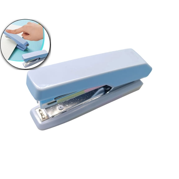 Dvruxg Stapler for Office – Compact Mini Stapler – Holds 15 Sheets, Easy Push Comfort Grip Design – Labor-Saving Lightweight Stapler