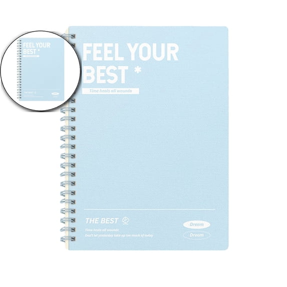 Dvruxg Subject Notebooks Soft Spiral Lined Notebook Journal B5 7x10 inch, Planner for Gift Office Christmas Birthday(Blue)