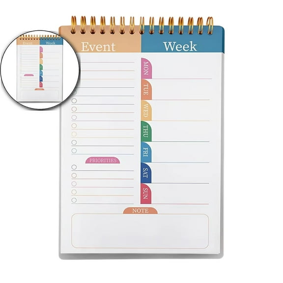 Dvruxg Undated Daily Planner 2025, 50 Sheets To Do List Notebook, 6"x8.4" Daily Planner Notepad for Office Supplies