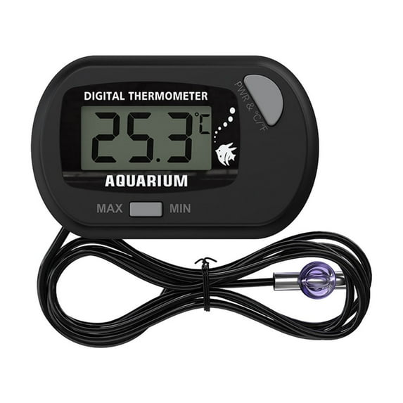 Dvruxg Upgrade Model Electronic Fish Tank Thermometer with Suction Cups, Waterproof Probe for Reptile & Turtle Tanks
