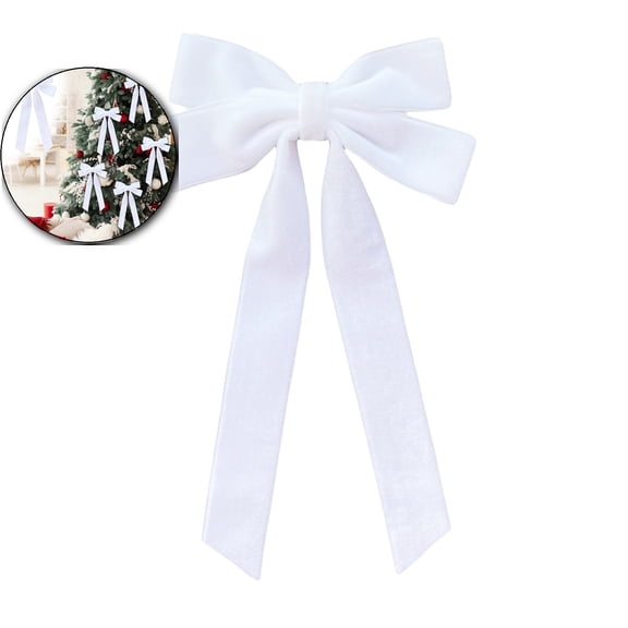 Dvruxg Velvet Christmas Bows – Reusable Festive Holiday Decor for Gifts, Trees & Home – Soft Plaid Ribbon Bows for Wrapping, Wreaths & Party Decorations