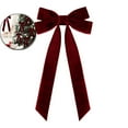 thumbnail image 1 of Dvruxg Velvet Christmas Bows – Reusable Festive Holiday Decor for Gifts, Trees & Home – Soft Plaid Ribbon Bows for Wrapping, Wreaths & Party Decorations, 1 of 4