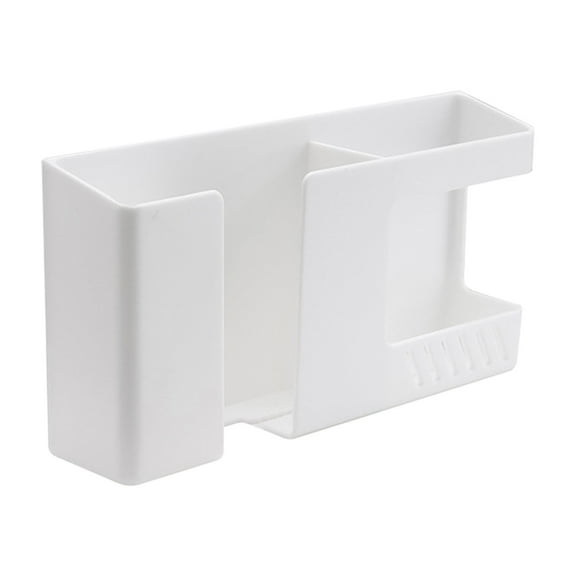 Dvruxg Wall Mount Phone Holder, Punch-Free Wall-Mounted Mobile Phones Charging to Stand, Sticky Remote Control Storage Box Bedside Lazy Mobile Phone Rack, Multipurpose Storage Box