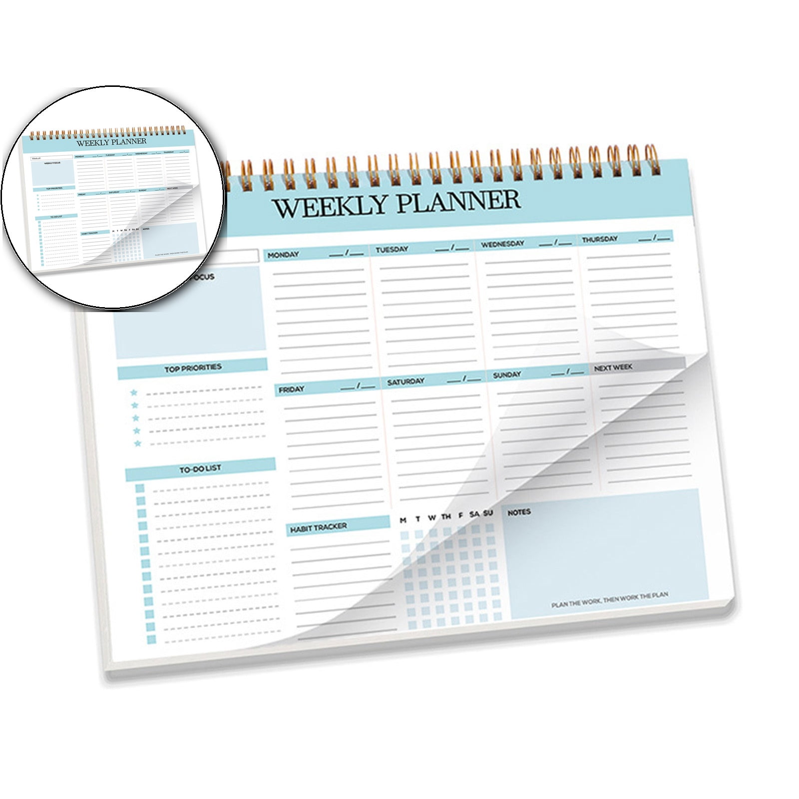 Dvruxg Weekly To Do List Notepad, 9.7''x7.2'' Weekly Desk Planners with ...