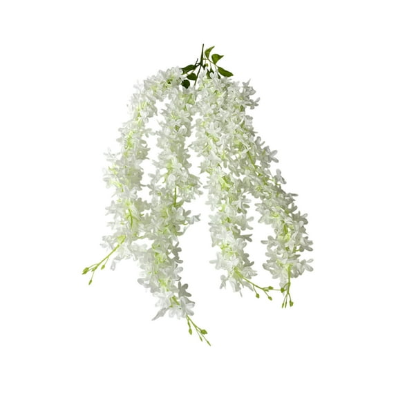 Dvruxg Wisteria Hanging Flowers Garland, Artificial Flower Vines, Fake Wisteria, Artificial Vines Hanging Garland for Backdrop Outdoor Yard Garden Decor