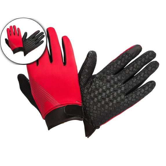 Dvruxg Workout Gloves for Men Women, Breathable Weightlifting Glove, Comfortable Gym Gloves for Exercise, Training, Pull ups(Red)