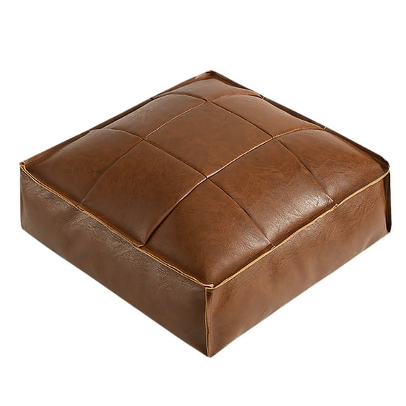 Dvumao Organizers and Storage, Faux Leather Poofy Ottoman Footstool Moroccan Unstuffed Pouf Cover Foot For Storage Floor Cushion Footrest No Filler, Women Gifts