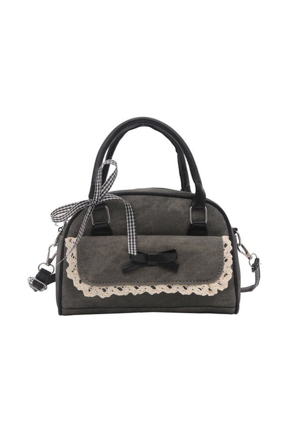 Dvuamo Organizers and Storage, Denim Tote Bag With Delicate Lace Trims Available In Stylish Black And Blue., Mom Gifts
